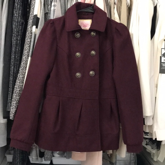 Pink Envelope Jackets & Blazers - Pink envelope burgundy coat!